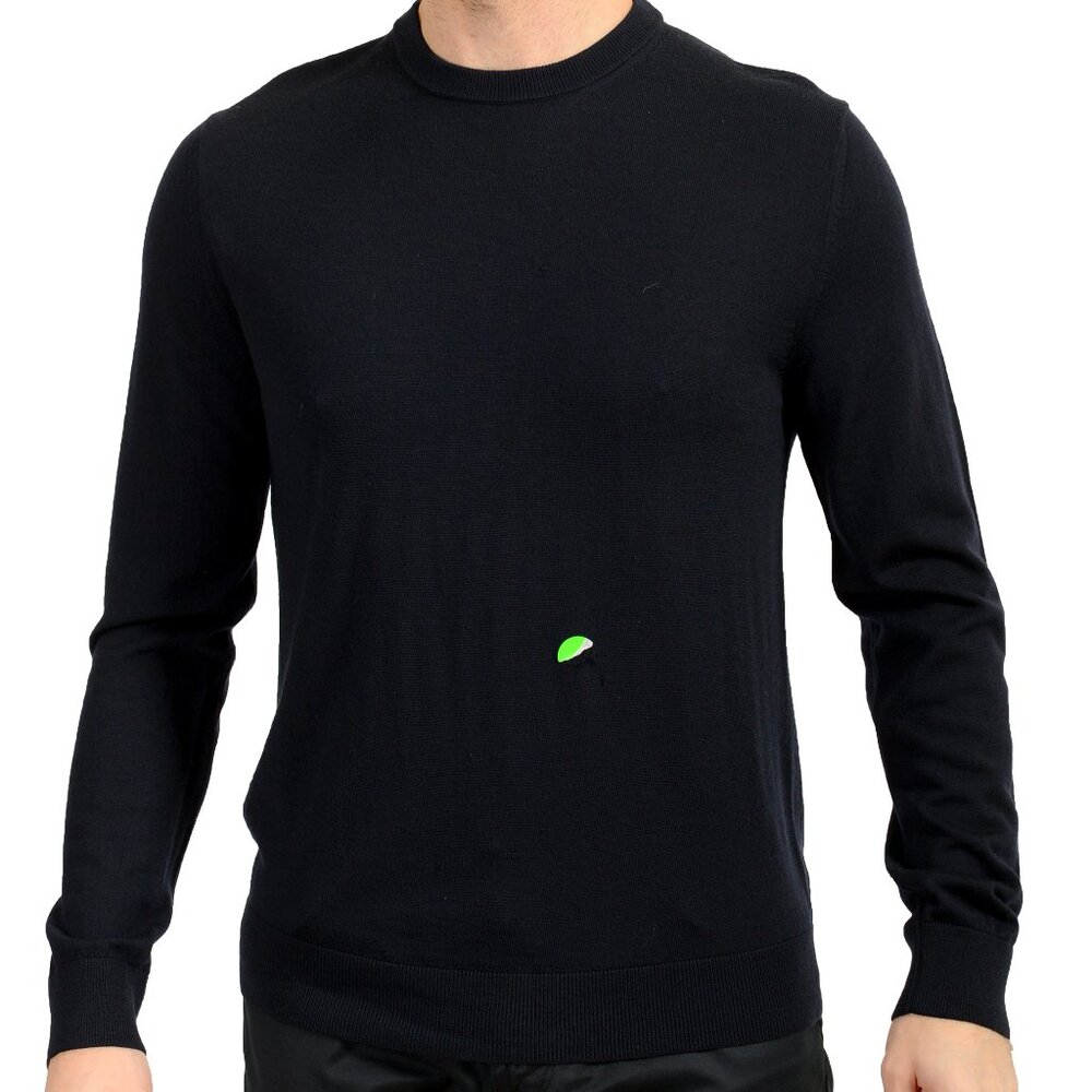 Scuderia Ferrari Men's Navy Blue 100% Wool Sweater  US M IT 50